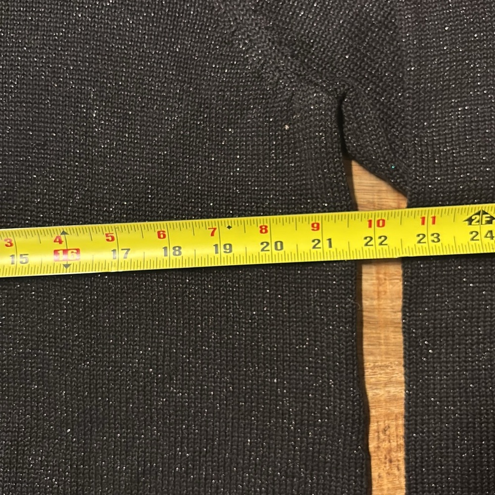 Quacker Factory Black Snowflake Turtleneck Sweate… - image 4